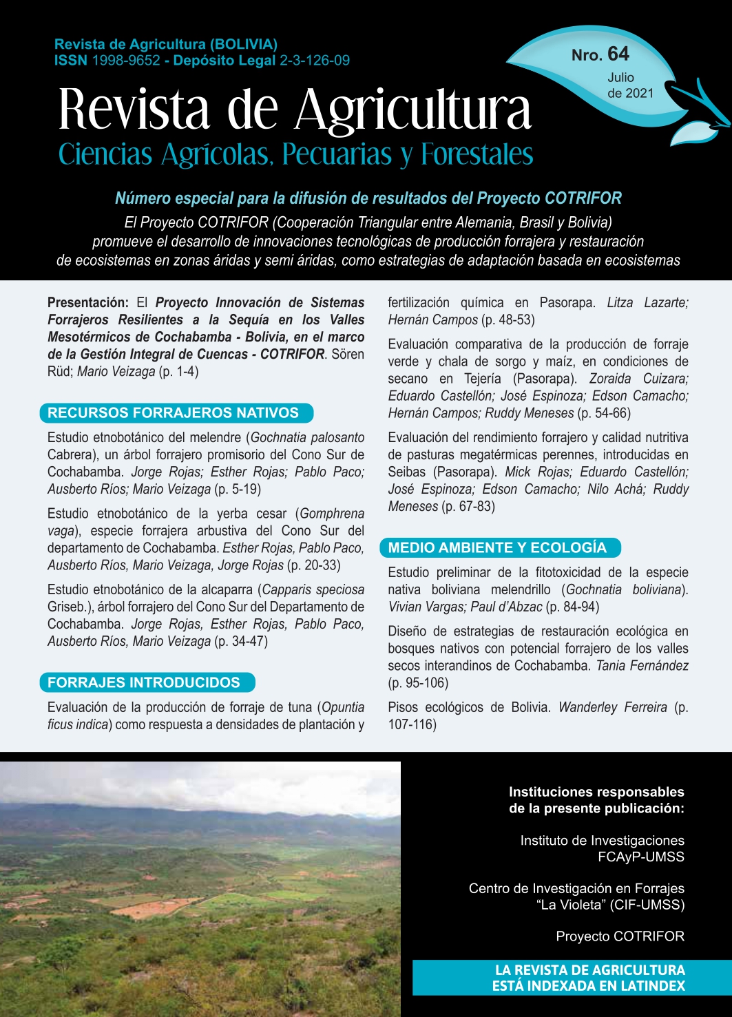 Portada Revista de Agricultura Nº 64