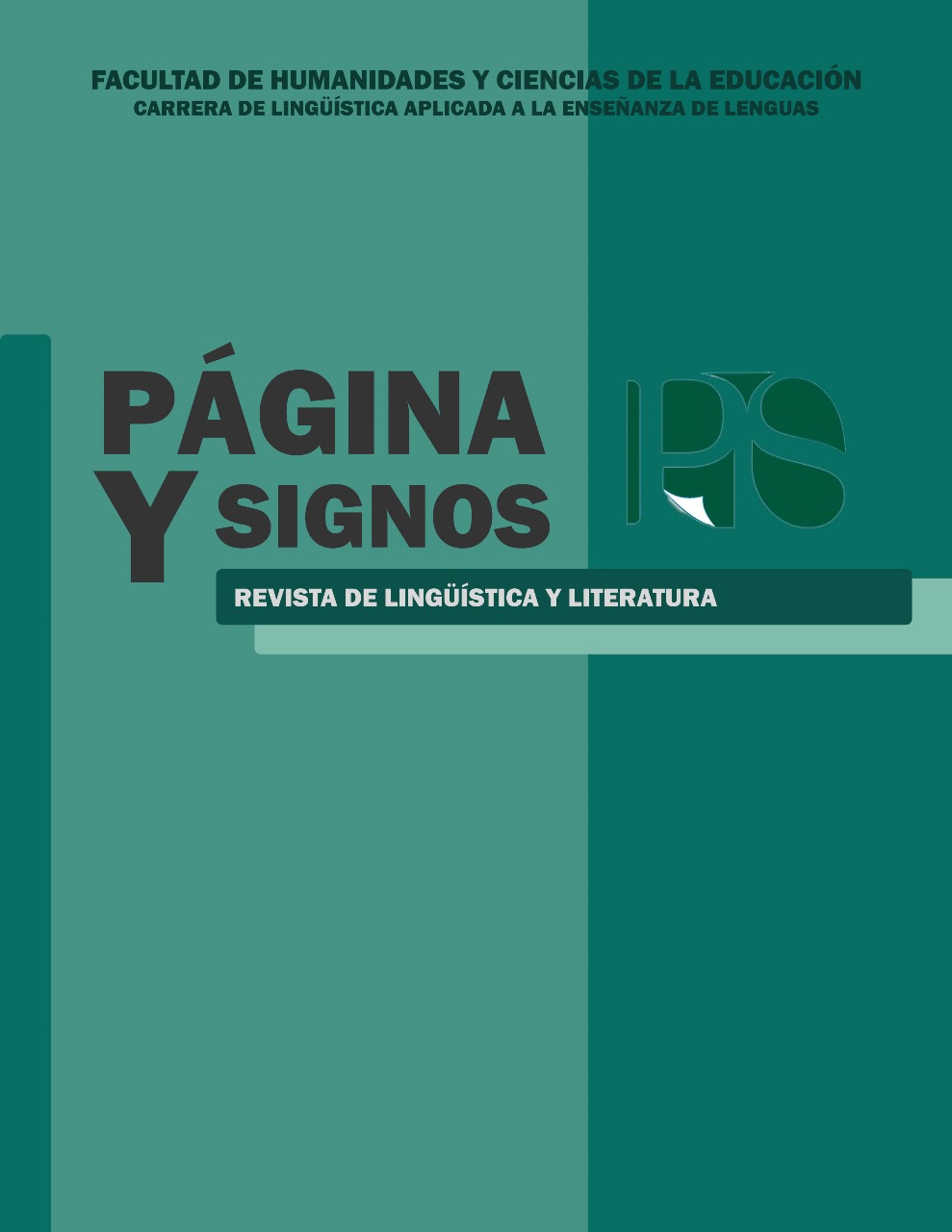 Portada de la Revista Página y Signos, Nº 16